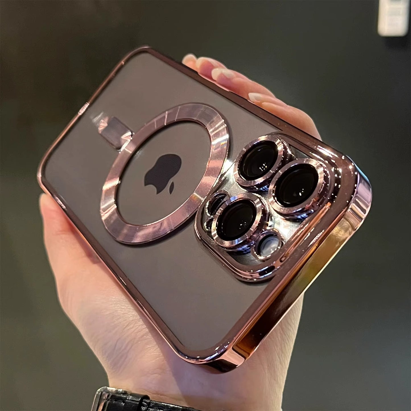 Luxury Magnetic Plating Clear Case for Magsafe Wireless Charging Iphone 11 12 13 14 15 16 Pro Max plus Shockproof Silicone Cover