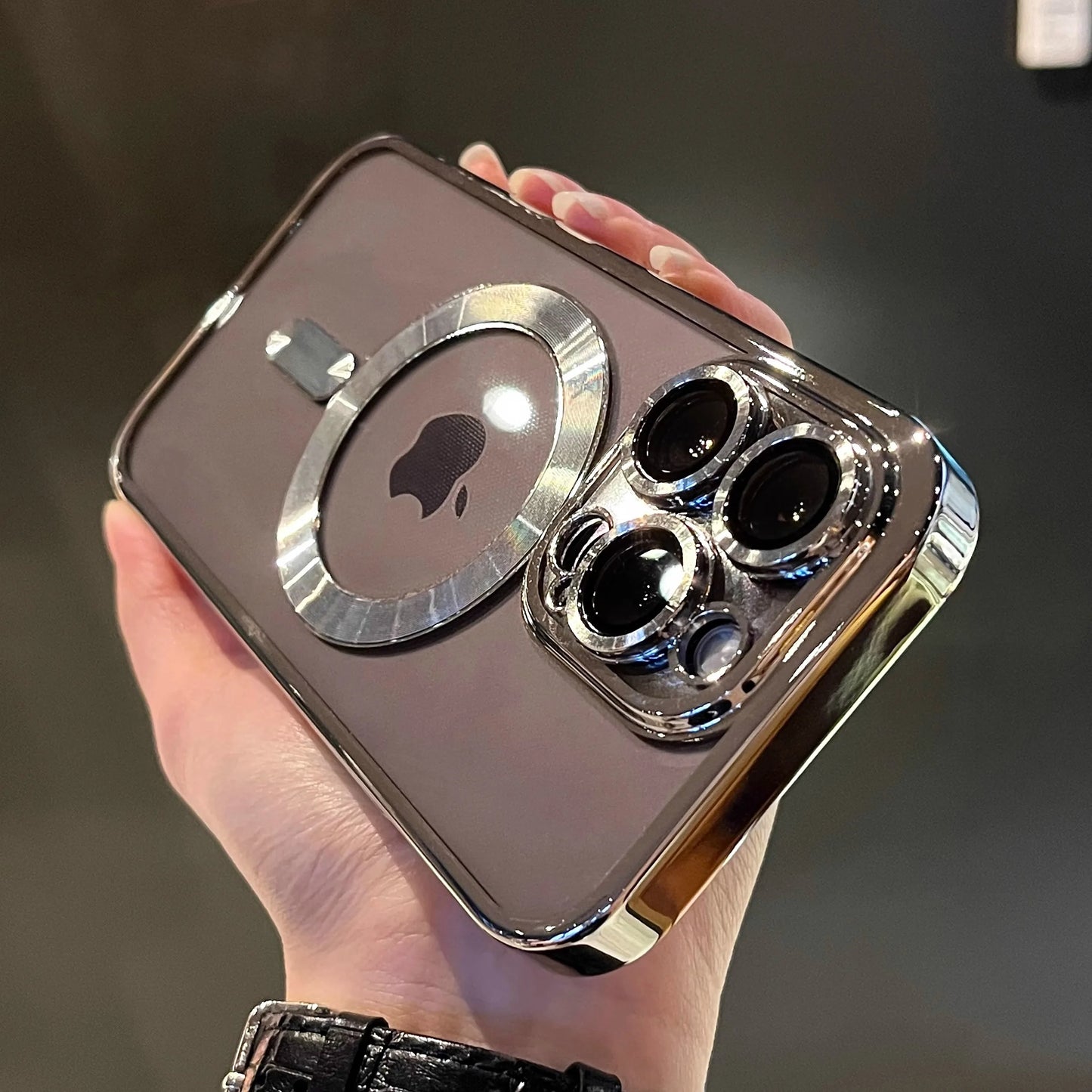 Luxury Magnetic Plating Clear Case for Magsafe Wireless Charging Iphone 11 12 13 14 15 16 Pro Max plus Shockproof Silicone Cover