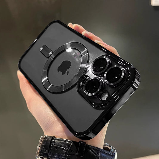 Luxury Magnetic Plating Clear Case for Magsafe Wireless Charging Iphone 11 12 13 14 15 16 Pro Max plus Shockproof Silicone Cover